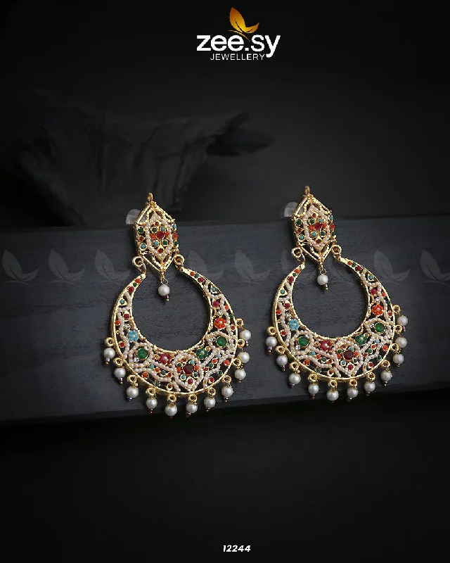 Women’s gold-plated earrings-Armeena's Earrings