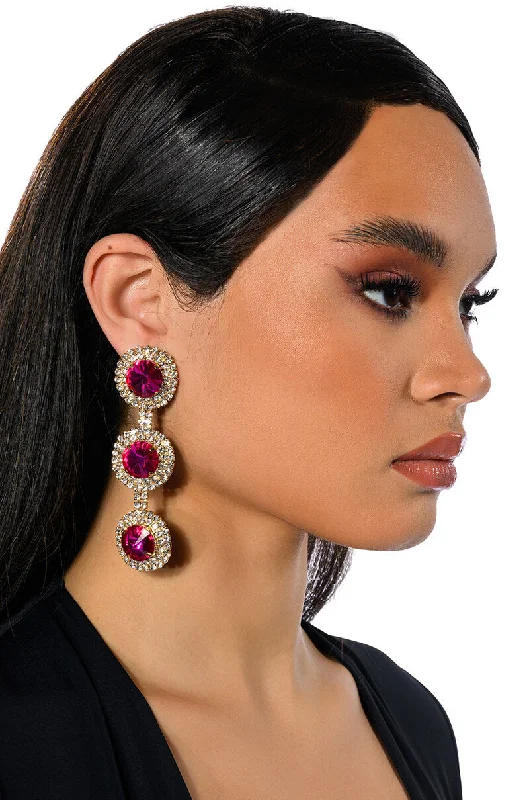 Women’s crystal hoop earrings-CLASS ACT GEM DROP EARRINGS