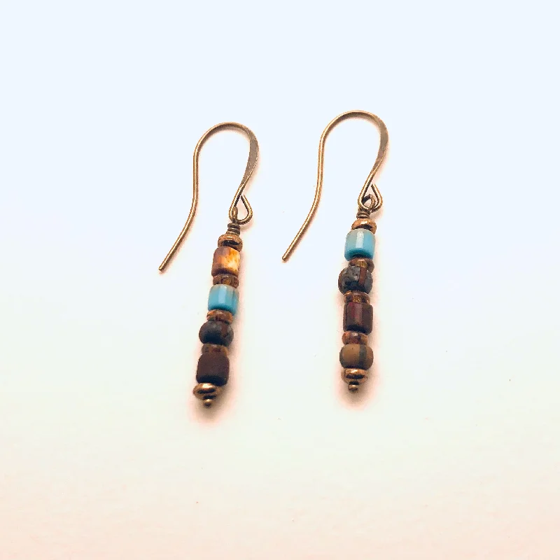 Women’s long earrings-Czech Glass Bead Earrings, long