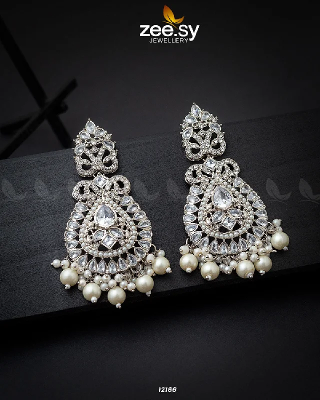 Women’s geometric drop earrings-Dilnaz Jhumka