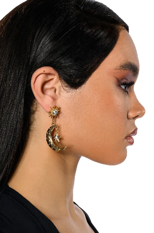 Women’s hoop earrings-ASTRO GIRL EMBELLISHED EARRINGS