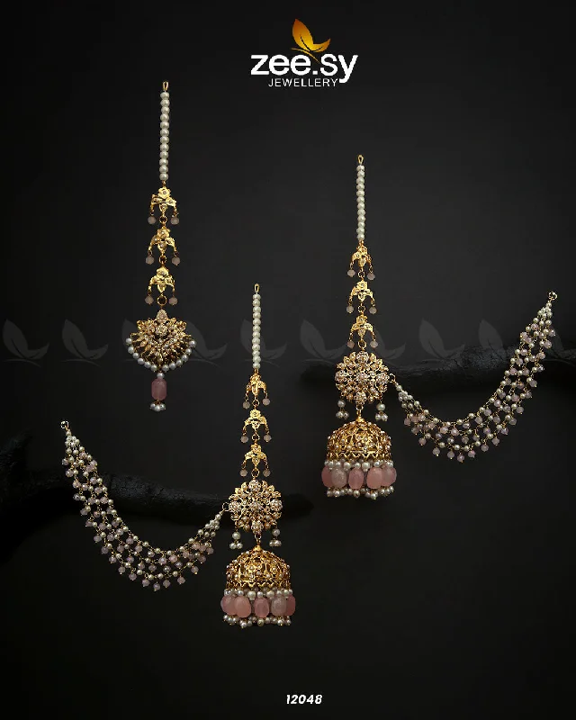 Women’s crystal hoop earrings-Glamourous Jhumka Earrings