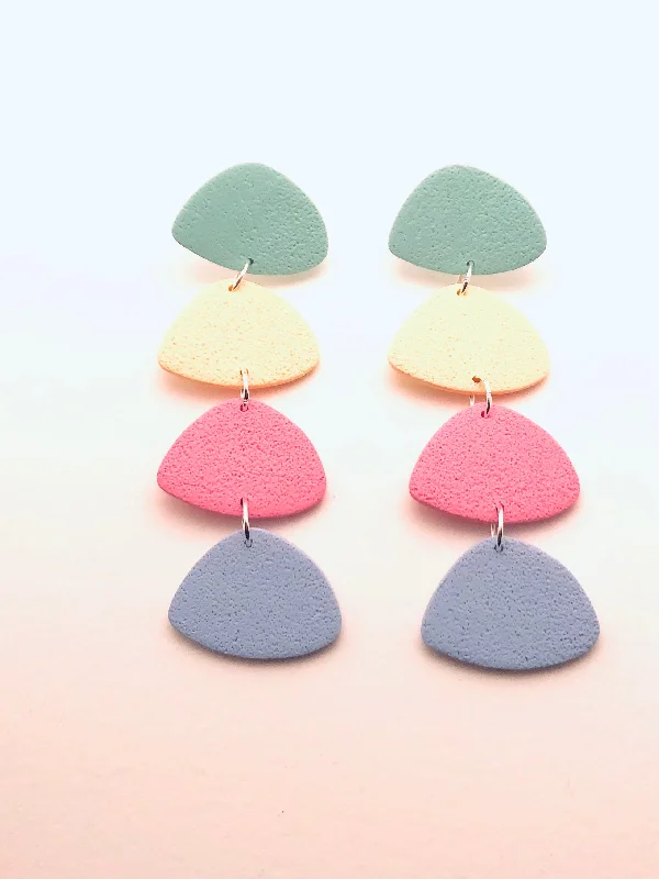 Women’s silver hoop earrings-Aurelie Polymer Clay Earrings