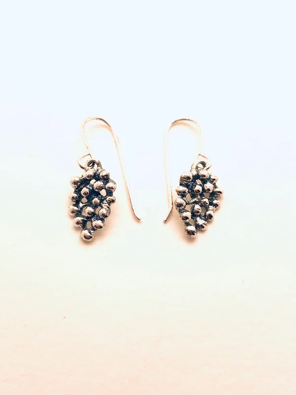 Women’s luxury diamond earrings-Dotted Tear Drop Sterling Earrings