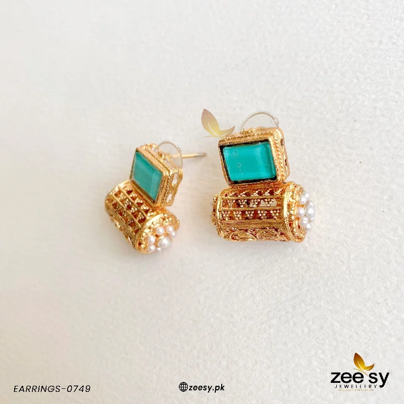 Women’s gold cuff earrings-EARRINGS-0749