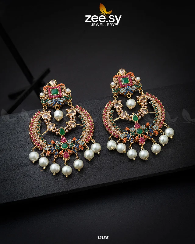 Women’s luxury hoop earrings-Naurattan Chandbali Earrings