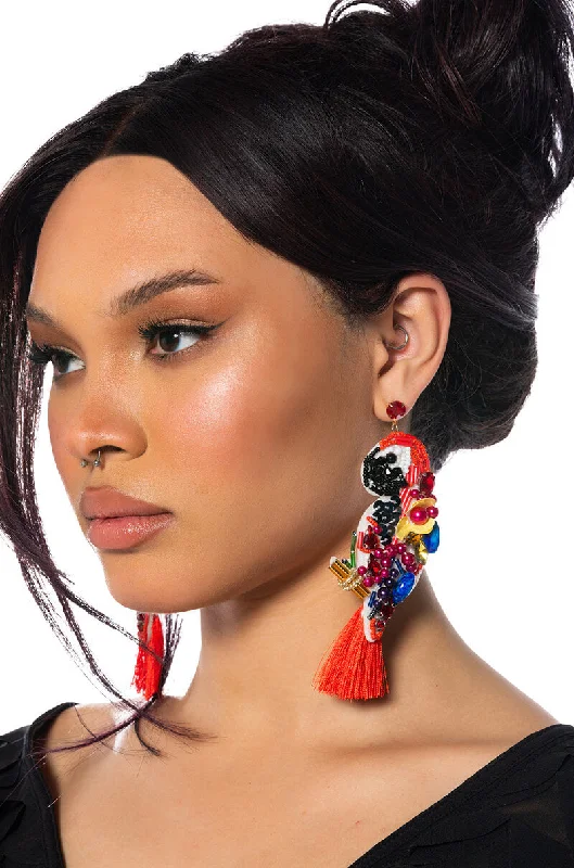 Women’s modern earrings-IS THERE AN ECHO IN HERE BEADED EARRINGS