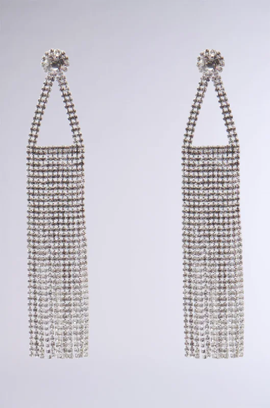 Women’s moonstone drop earrings-EMBELLISHED CHANDELIER EARRINGS