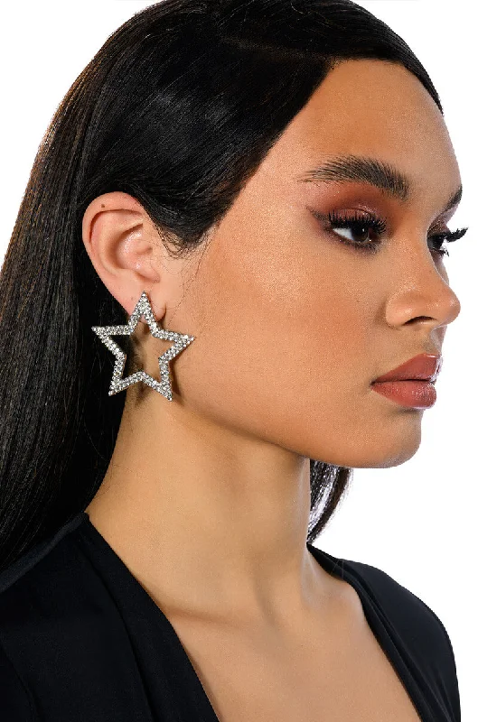 Women’s pearl earrings-STAR OF THE SHOW EMBELLISHED EARRINGS