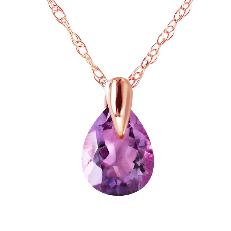 Women’s stackable rings-0.68 Carat 14K Rose Gold Enduring Amethyst Necklace