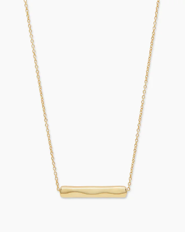 Women’s delicate gold necklaces-Bespoke Bar Adjustable Necklace (gold)