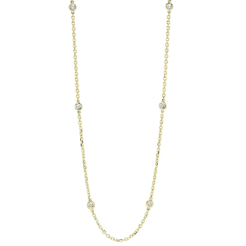 Women’s luxury pendant necklaces-14KT Yellow Gold Diamond D.B.T.Y Fashion Necklace