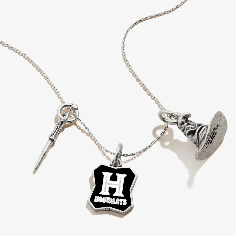 Women’s vintage-style necklaces-Harry Potter™ 'Hogwarts'™ Trio Charm Necklace