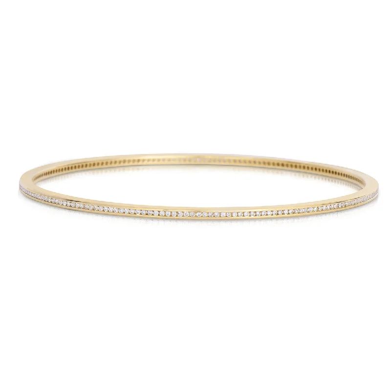 Women’s wide bangles-Michael Werdiger Yellow Gold Diamond Bangle