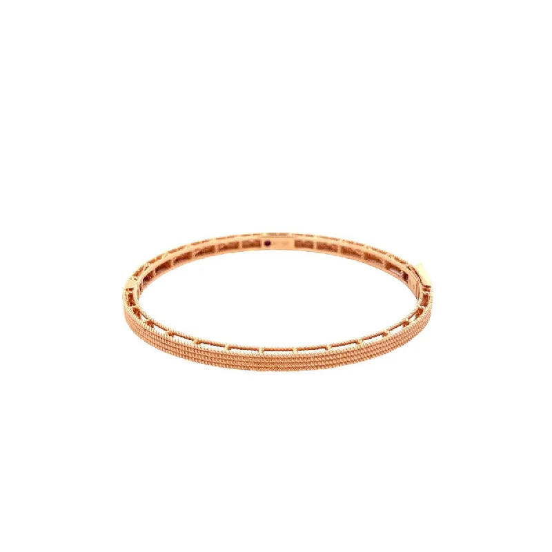 Women’s polished gold bangles-Pre-Owned Roberto Coin Symphony Barocco Bangle