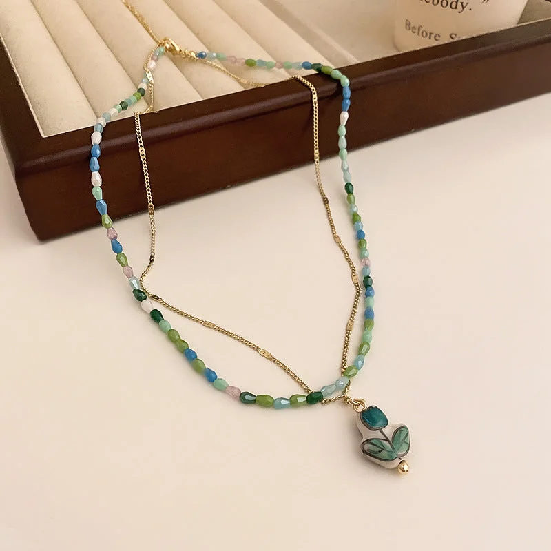 21# Necklace-Green (Tulip)