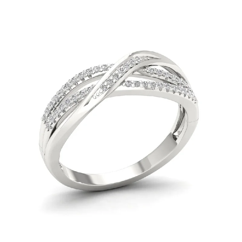 Women’s promise rings for her-Sterling Silver 1/6ct TDW Diamond Fashion Ring