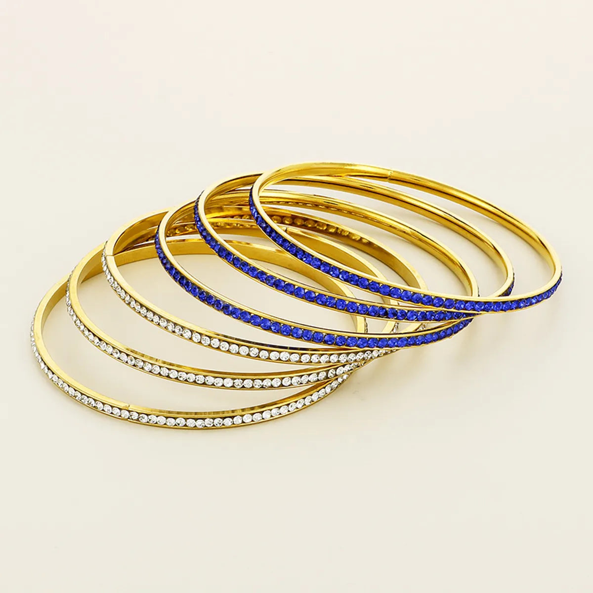 Women’s engraved bangles-Glam Solid Color 304 Stainless Steel 18K Gold Plated Bangle In Bulk