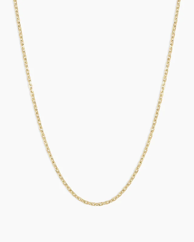 Women’s gemstone necklaces-14k Gold Delicate Link Chain