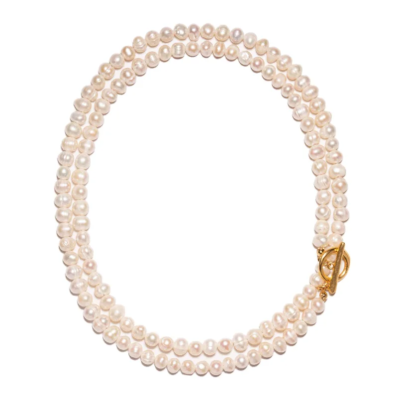 Women’s charm necklaces-Convertible Pearl Necklace