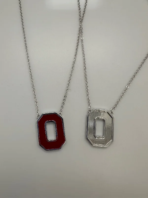 Women’s stylish necklaces-College Spirit Brass "O" Necklace