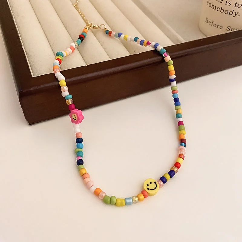 6# Necklace-Colorful (Smiley Flower)