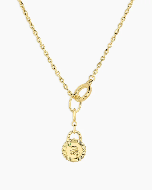 Women’s gold-plated necklaces-Avery Mini Snake Coin Necklace