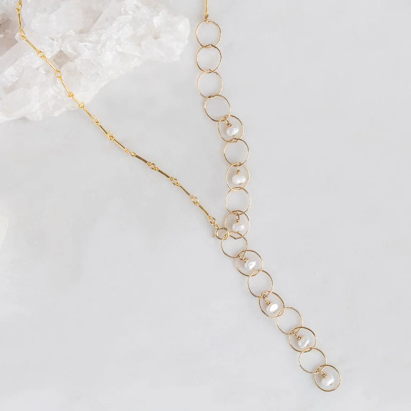 Women’s matching necklaces and earrings-The Pearl Party 2-in-1 Necklace | Gold Filled