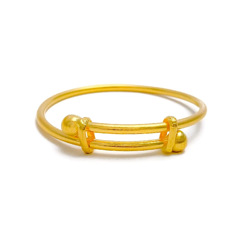 Women’s bangle bracelets-Classic High Finish 22k Gold Baby Bangle