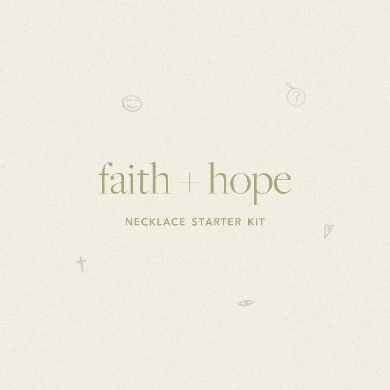 Women’s wedding necklaces-Faith + Hope Necklace Starter Kit