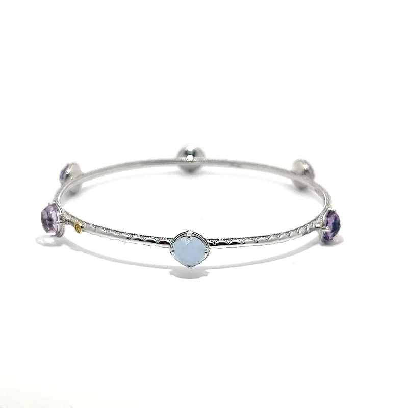 Women’s minimalist bangle bracelets-Pre-Owned Tacori Lilac Blossom Bangle