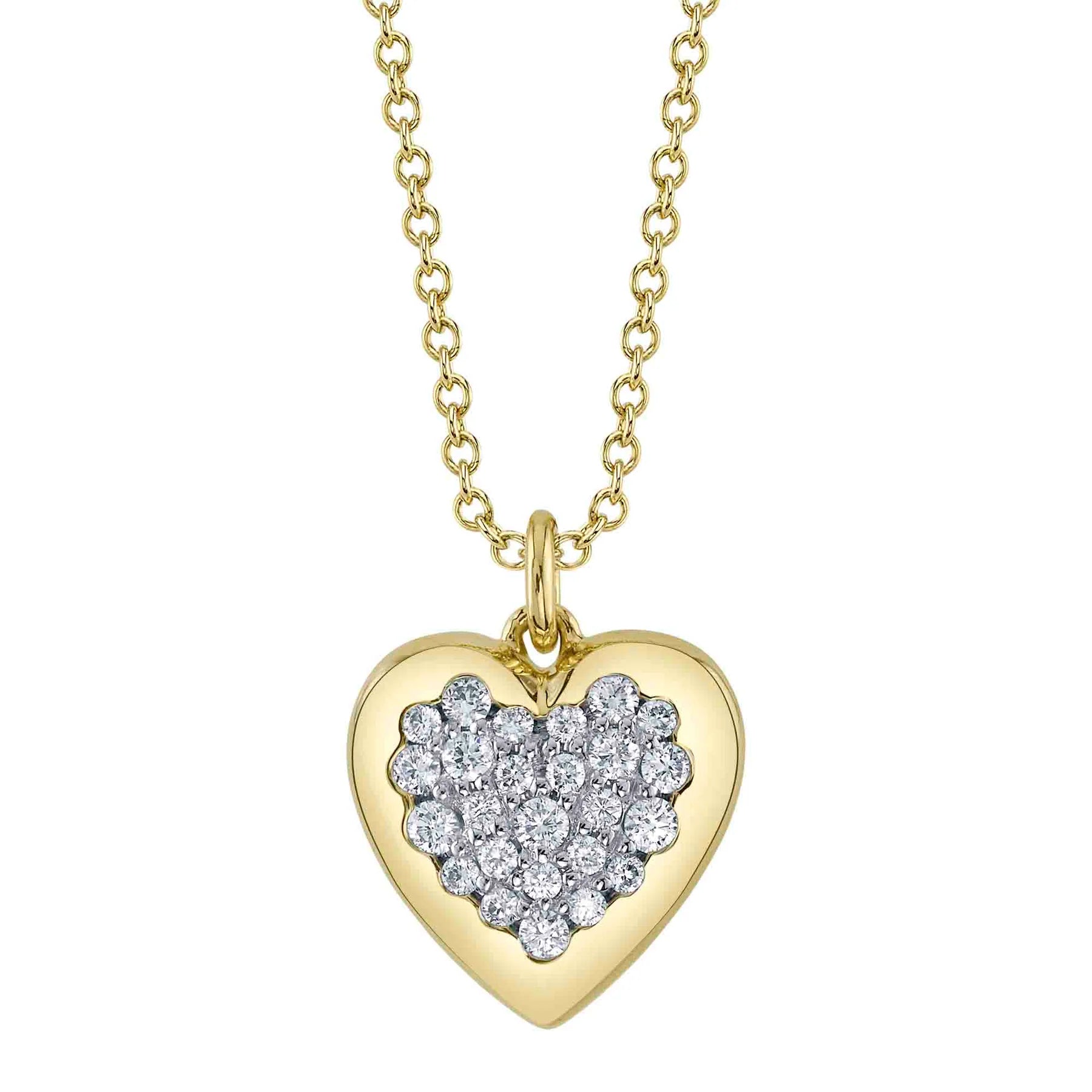 Women’s charm pendant necklaces-0.26ctw Diamond Heart Necklace