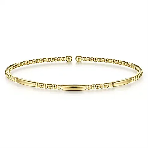 Women’s modern bracelets-Gabriel & Co. Yellow Bujukan Open Bangle