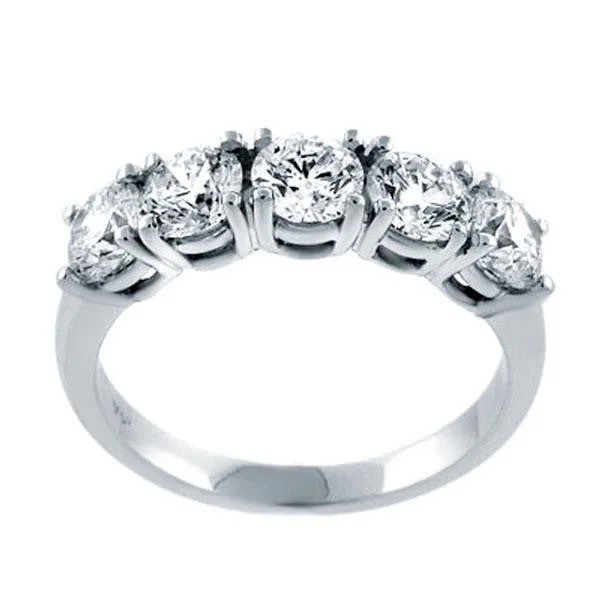 Women’s square engagement rings with diamonds-"DBAND01316" 2.01 ctw Five Stone Diamond Ring in Platinum (2.01 ct. tw.)