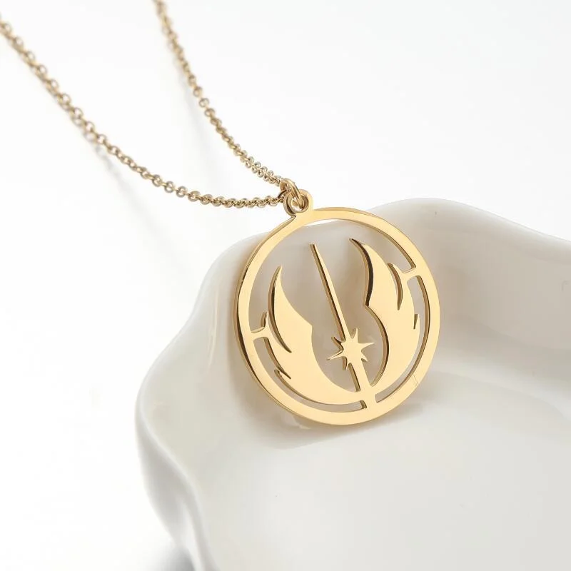 Medal Logo Necklace Gold