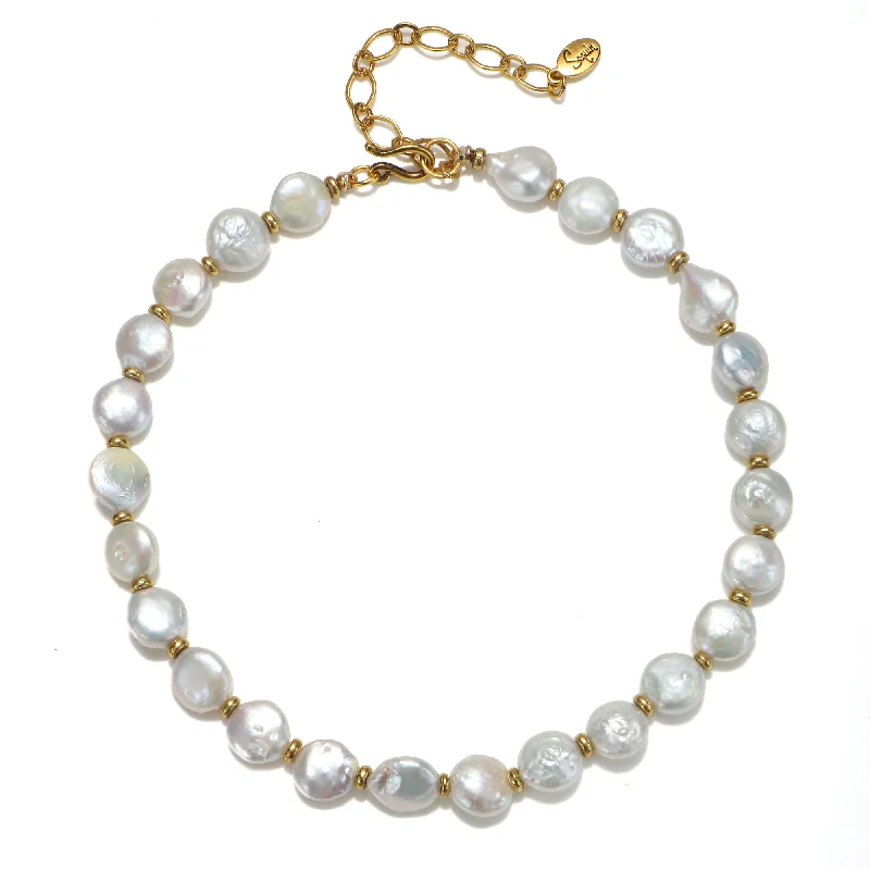 Women’s flower necklaces-Serenity Pearl Choker Necklace