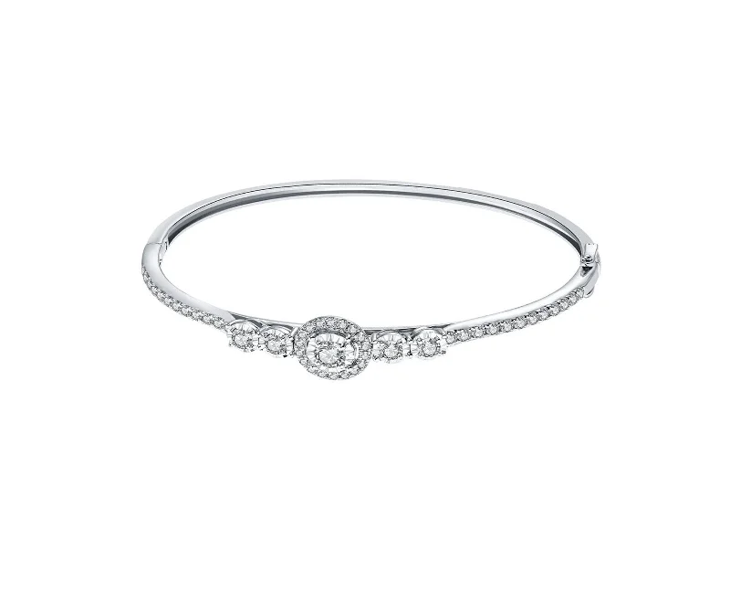 Women’s zodiac bracelets-Bridal Diamond Bangle