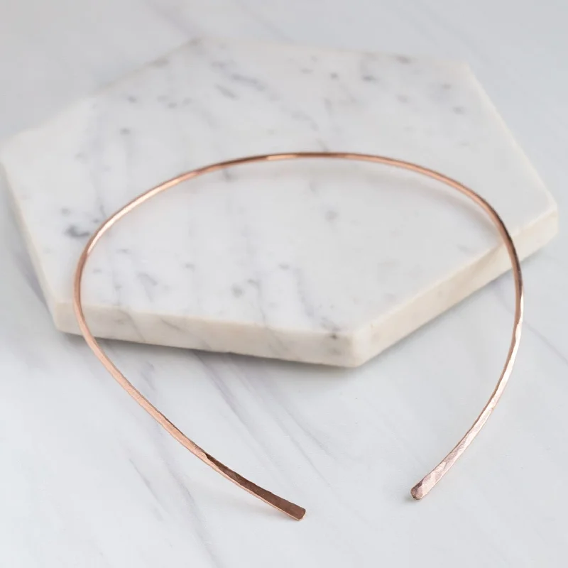 Women’s textured necklaces-The Open Cuff Necklace | Rose Gold Filled