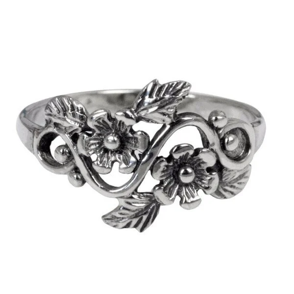 Women’s adjustable gemstone rings-NOVICA Handmade Sterling Silver 'Siam Rose' Cocktail Ring(Thailand)