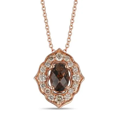 Women’s charm necklaces-Chocolate Quartz Le Vian Pendant Necklace