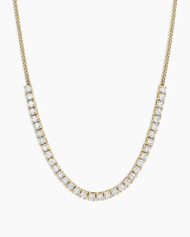 Women’s gold necklaces-Diamond Row Melbourne Statement Necklace