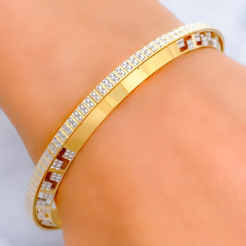 Women’s infinity bangles-Jazzy Upscale 22k Gold Bangle