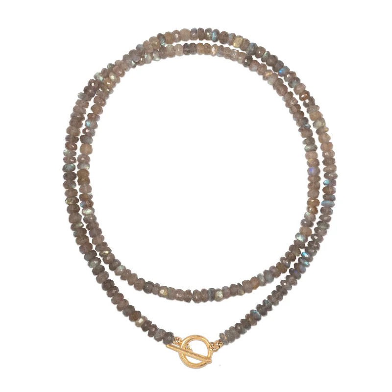 Women’s custom name necklaces-Grande Labradorite Convertible Beaded Necklace