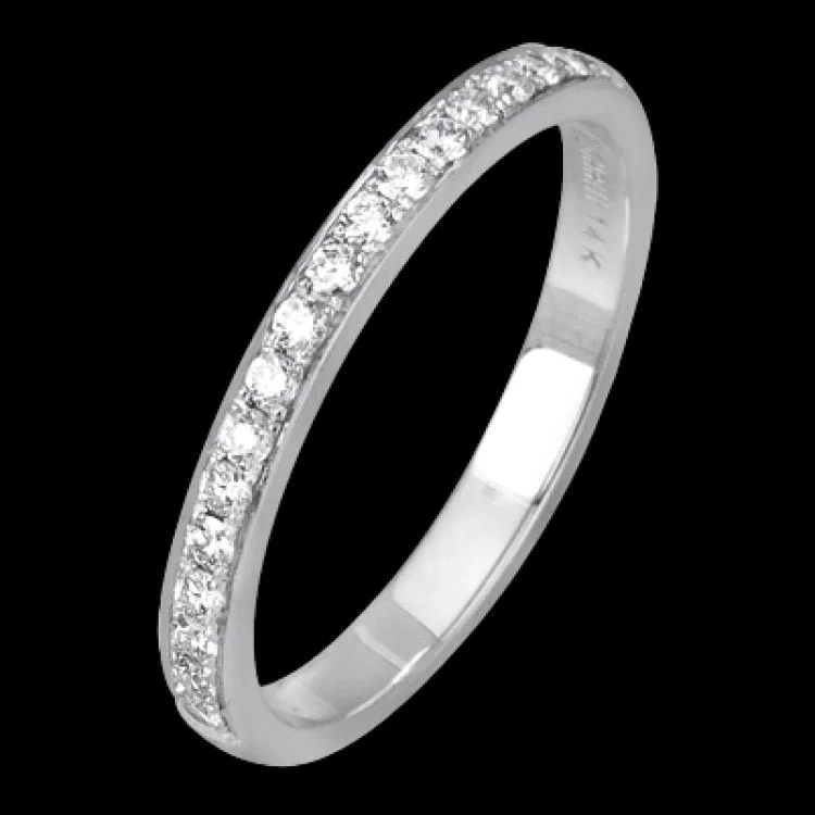 Women’s classic engagement rings-The statement of true love, this 18K white gold wedding set features .40cttw diamonds and is ready to showcase the center stone of your choice.