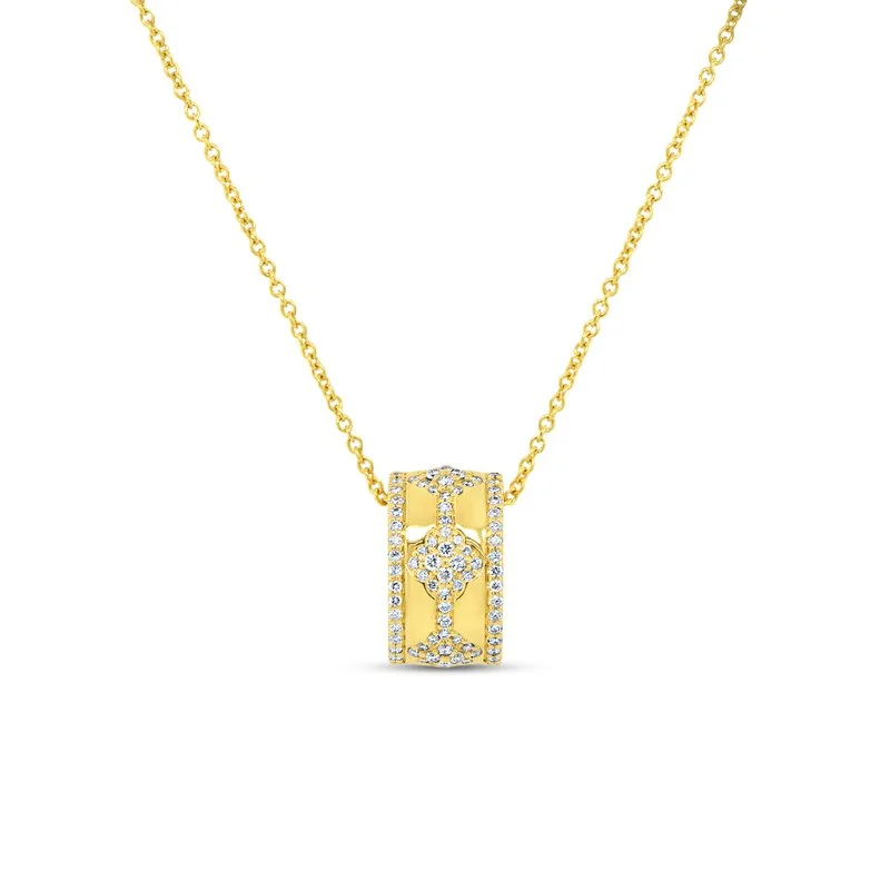 Women’s twisted gold necklaces-0.26ctw Diamond Brooch Pendant