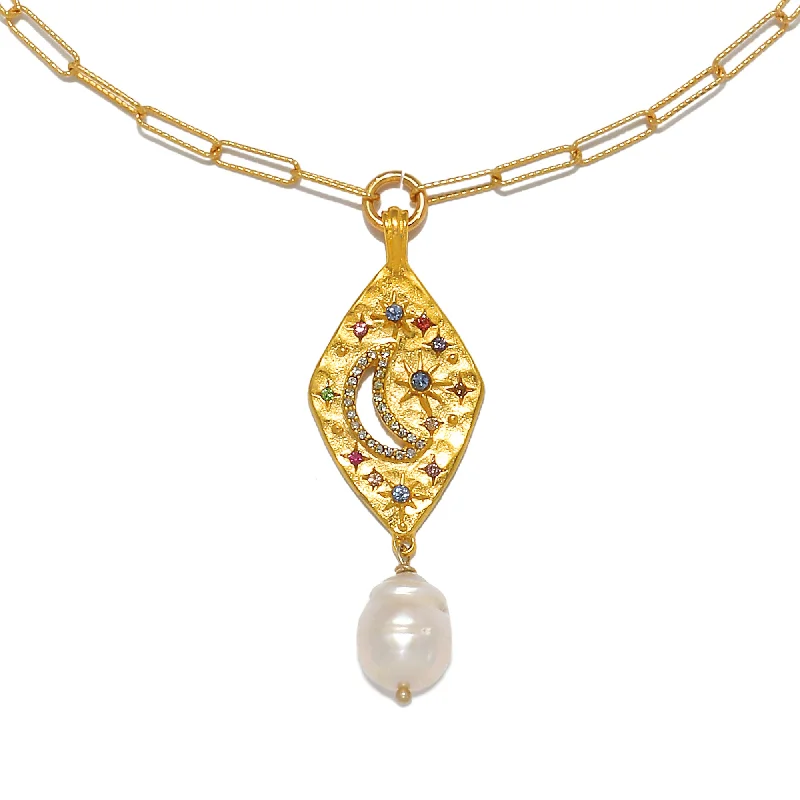 Women’s gold necklaces-Alexandra Lunar Necklace