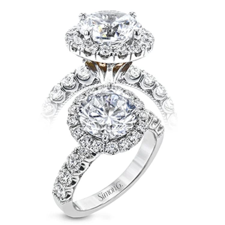 Women’s white gold engagement rings-This stunning engagement ring from our Simon set collection shimmers with 0.49 ctw of brilliant white diamonds in a classic setting.