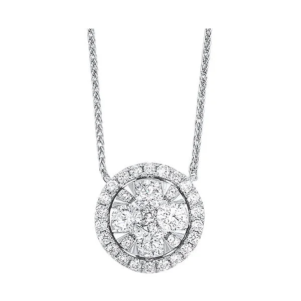 Women’s diamond necklace set-14KT WHITE GOLD DIAMOND (1/4CTW) NECKLACE