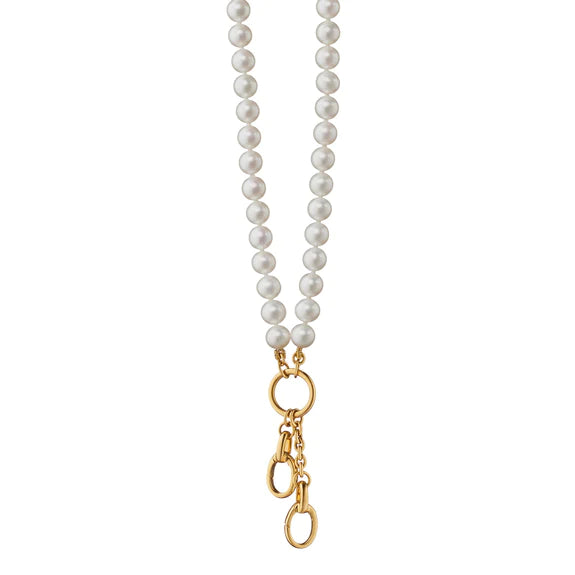 Women’s art deco necklaces-30" "Design Your Own" Pearl Charm Chain Necklace