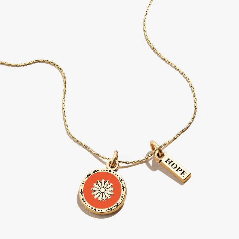 Women’s initial necklaces-Daisy + Hope Mantra Duo Charm Necklace